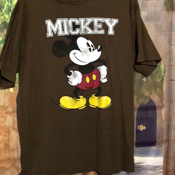 Disney Shirts Brown Mickey Mouse Tee Shirt Poshmark